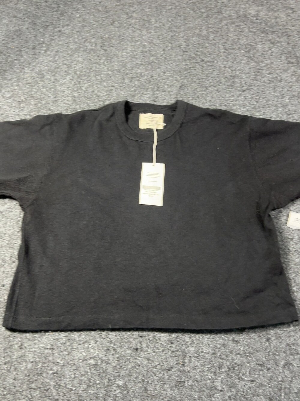Buck Mason Black Field-Spec Boyfriend Crop Tee Womens Sz XS NWI Msrp55 [PB22]